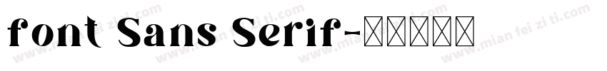 font Sans Serif字体转换